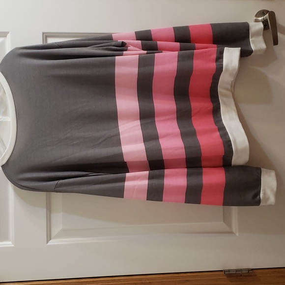 Pink & gray striped sweatshirt - Picture 5 of 5
